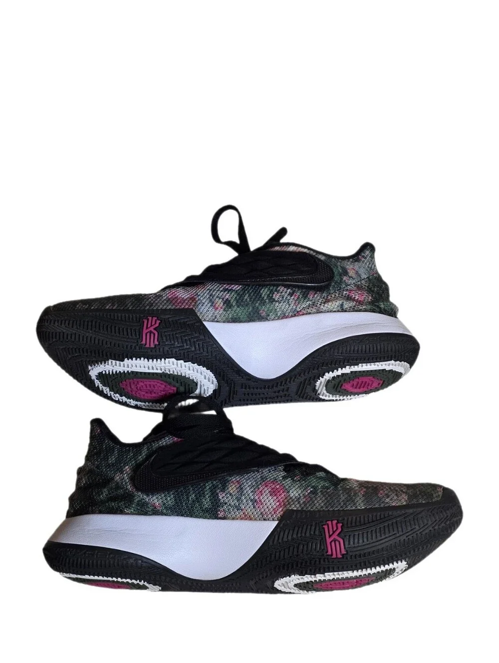 Nike Kyrie Low Floral Black Multicolor Basketball Shoes AO8979-002 Size 10